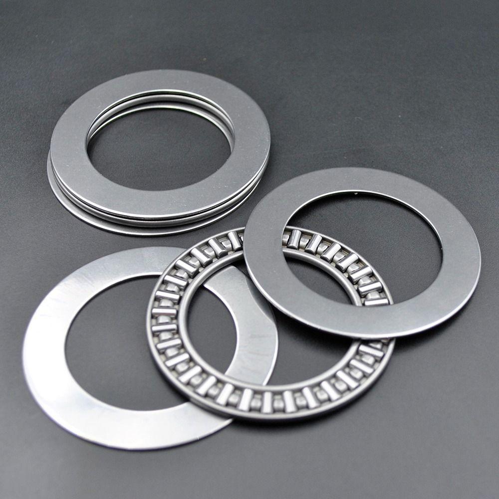 10Sets Chrome Bearing Steel Flat Needle Roller Bearing for Plane Axial Bearing Replacement