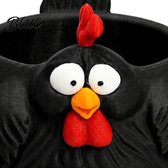 Controsoffitto Cucina Rustico Portaoggetti Ciotola Pollo Divertente a Forma di Gallina Salvaspazio Piatto da Portata Stile Cesto Uova Ceramica per Uova Fresche Cesto Decorativo