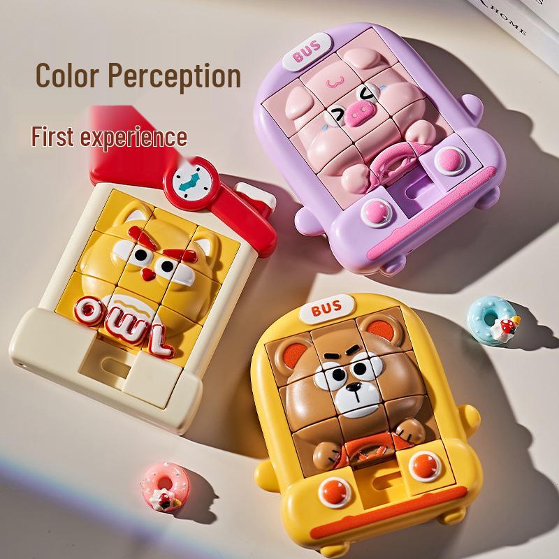 Children's Animal Sliding Puzzle: Educational Early Learning and Thinking Training Toy for Boys