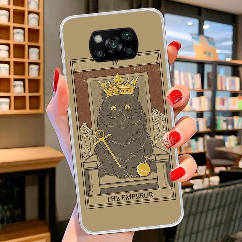 Tarot Card Cute Art Cats Cover Phone Case For Xiaomi Poco F7 Ultra X7 X6 X5 Pro M7 Redmi 15C 15 13C 13 12C 12 10C 10 9A 9C 9T 9