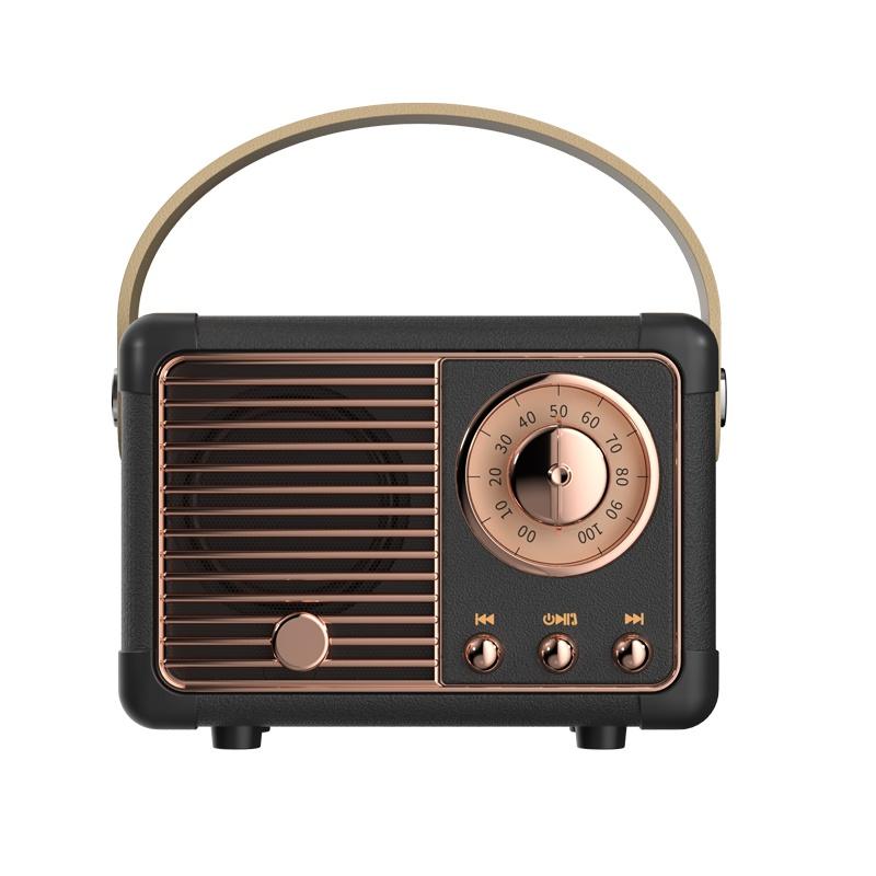 Altoparlante Bluetooth retrò HM11 Ricevitore radio FM retrò classico Decorazione portatile Mini altoparlanti Lettore musicale da viaggio
