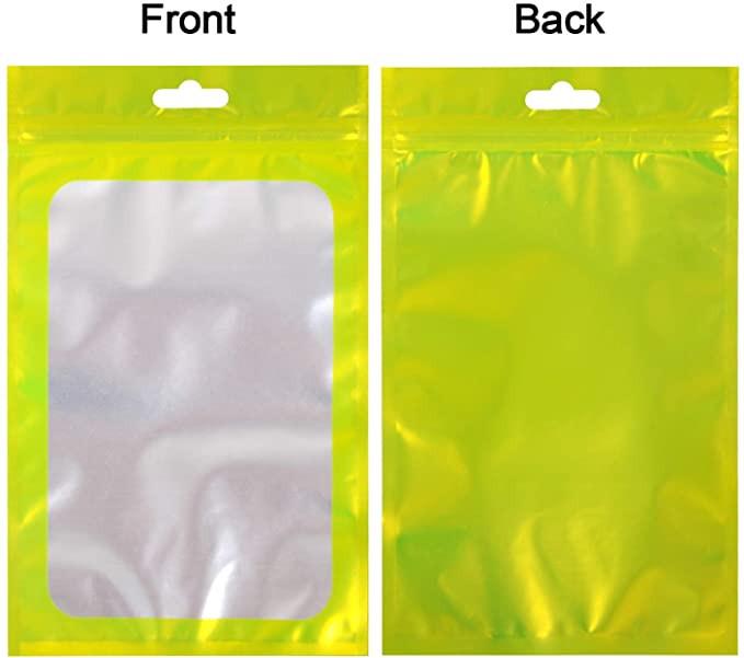 100 Pieces Resealable with Aluminum Foil Pouch Smell Proof Bag for Food Storage