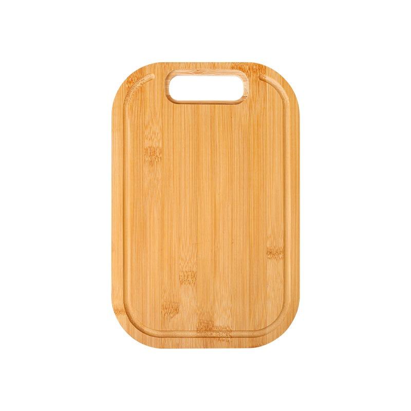 Planche à découper en bambou pour cuisine, planche à découper avec rainure profonde pour jus, planche à découper en bois pour viande, légumes, poignée facile à prendre en main – Gadgets de cuisine cadeau