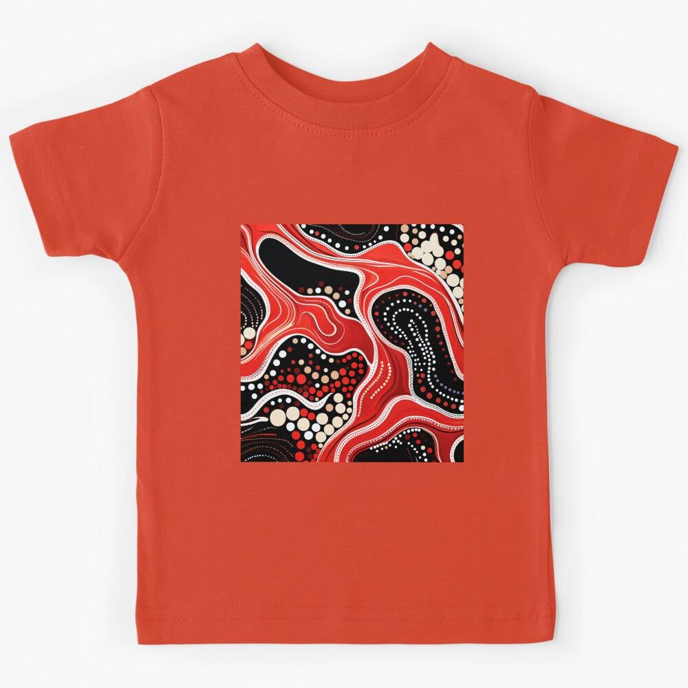 Aboriginal Inspired Dot Art - From Lava with Love Kids T-Shirt 160