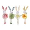 Easter Rabbit Figurine Ornament Colorful Rabbit Doll Hanging Decoration for Living Room Bedroom Window Balconies Garden