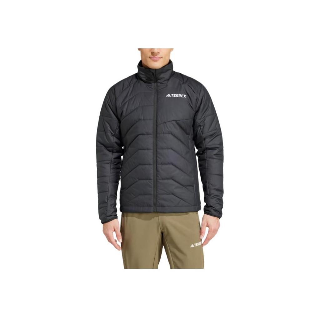 Adidas FW24 Multi Series Solid Color Comfortable Zip-Up Stand Collar Waterproof Long Sleeve Jacket Men Jackets Black IM7689