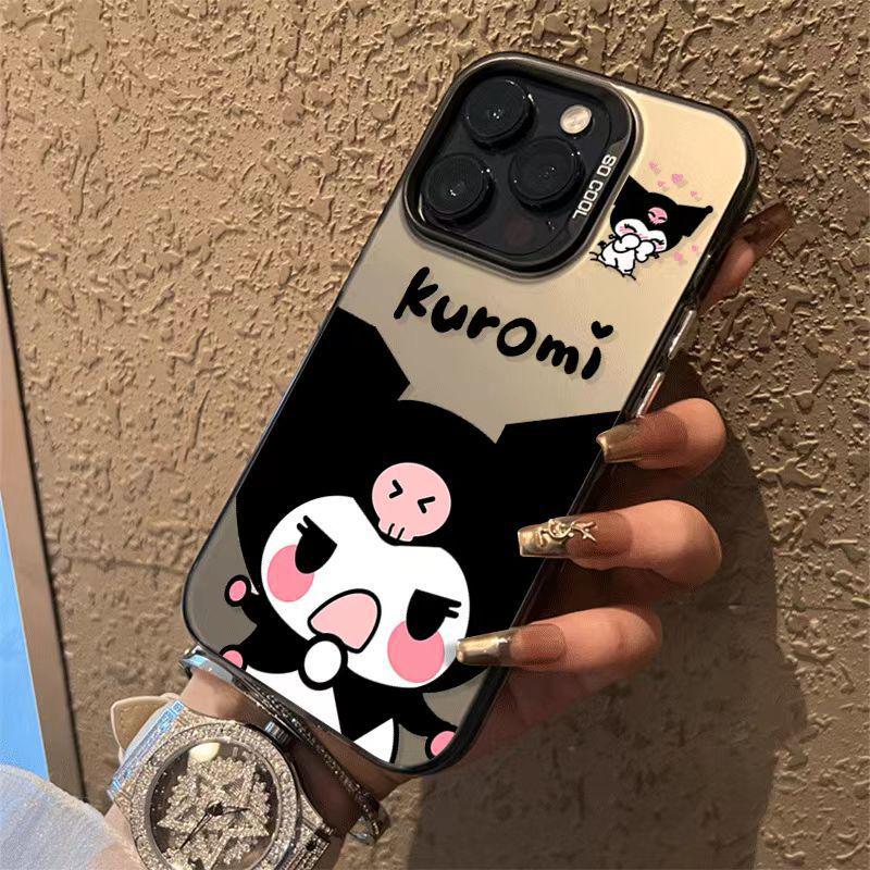 Kuromi Silver Phone Case for Apple iPhone 12 Pro Max, 13, 14, 15, 16, 17