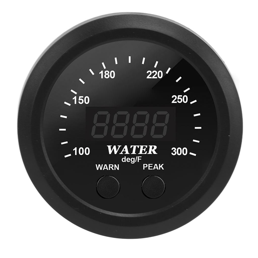 2.5in Water Coolant Temperature Gauge 100?300 Fahrenheit  Digital Display Red LED with Sensor Universal for