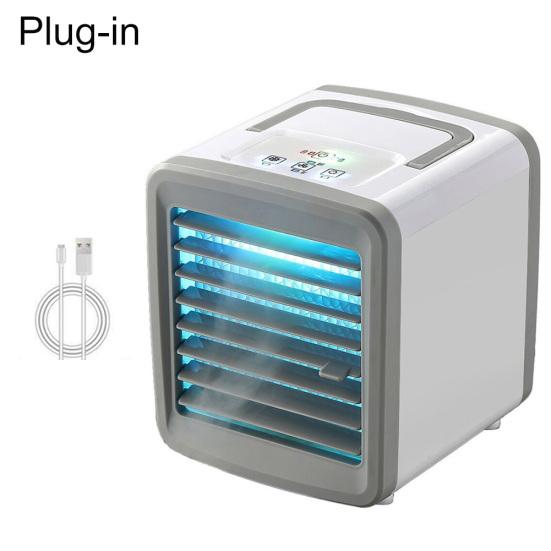

300 мл Міні Кондиціонер Охолоджувач Дім Офіс Портативний Світлодіодна Підсвітка Вентилятор Охолодження Plug-in* білий