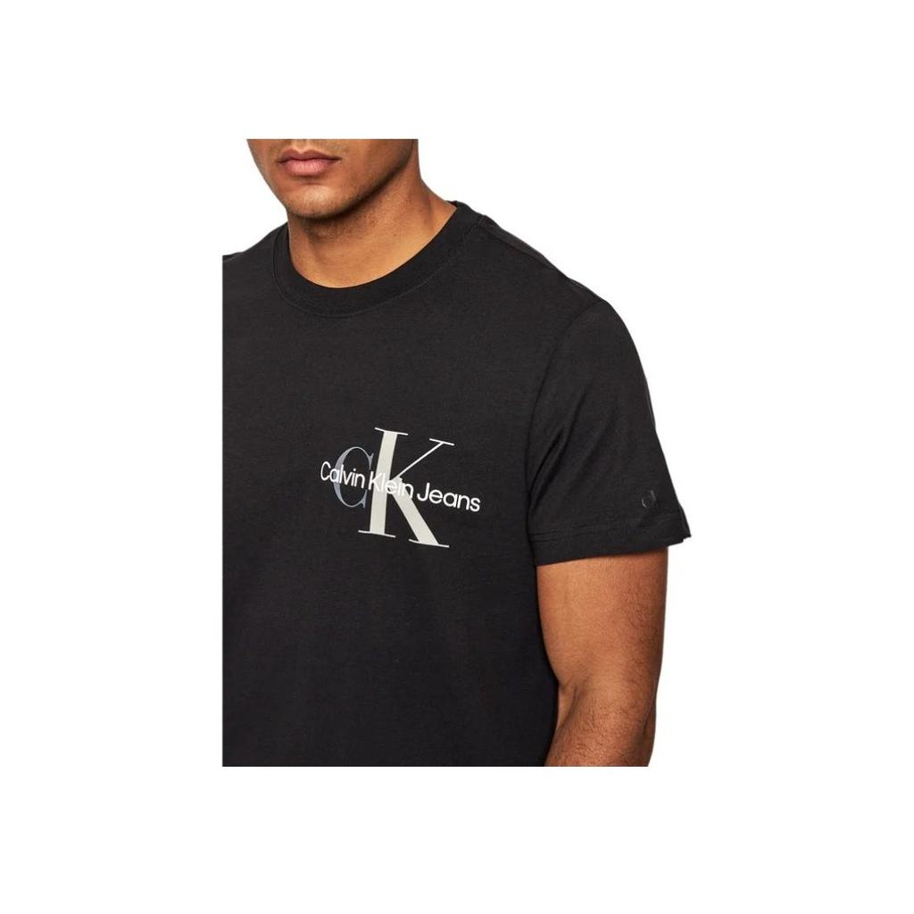 Calvin Klein Letter Print T-Shirt Men Tops Black J30J319715-BEH