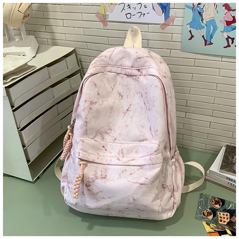 Girls Korean Version of Ins Simple Large Capacity Tie Dye Backpack New High School Students Backpack.