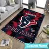 Custom NameHouston-Texans Artwork Carpet, Indoor Rug, Chair Rug, Living Rooms, Doormat Made From Polyester Home Decor Birthday Christmas Gifts