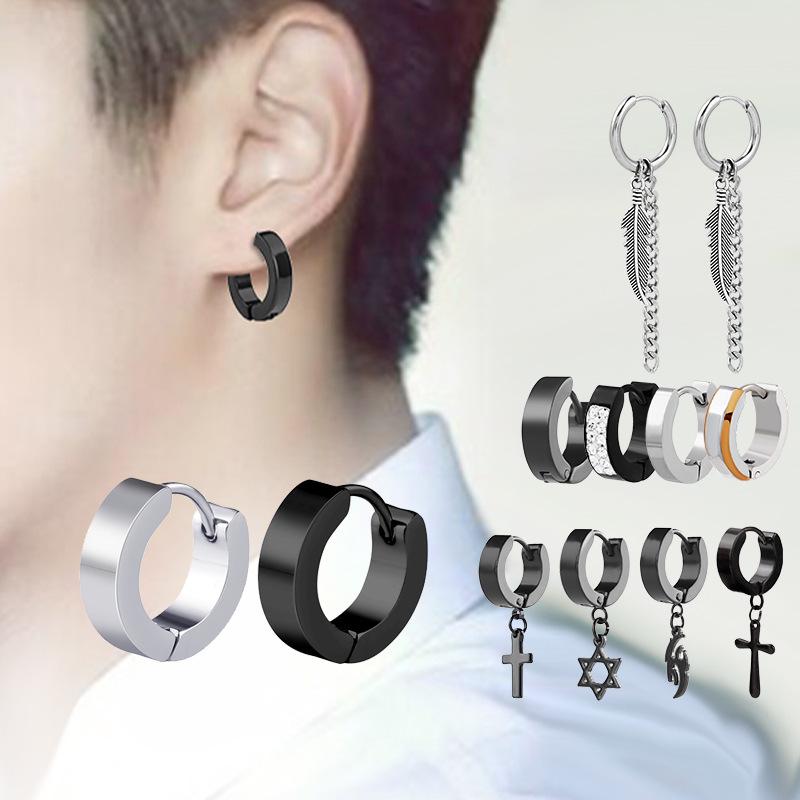 Korean Style Hip-Hop 4X9 Ear Clips: Versatile Street Fashion Earrings for Students