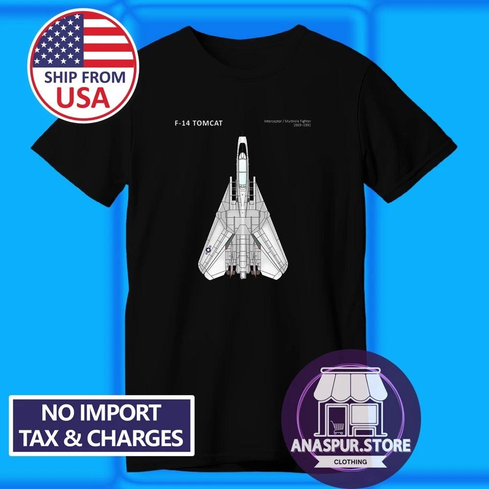F-14 Tomcat Military Air Force Men s Black Size S-5XL S