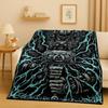 Retro Nordic Viking Totem Vegvisir Rune Valhalla Valknut Flannel Blanket,Ultra Soft Plush Throw for Home Bedroom Bed Sofa Cover