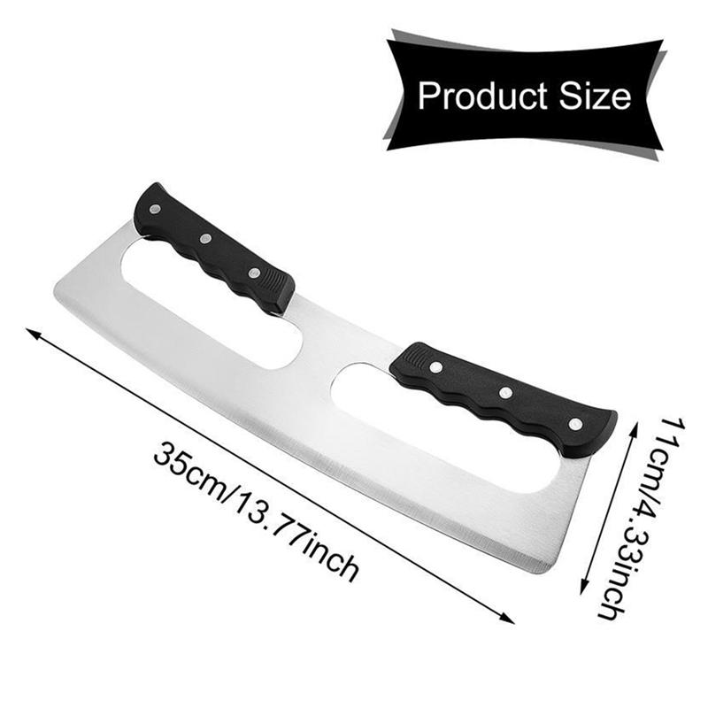 Double Handle Stainless Steel Pizza Cutter Large Size For Fast Easy Slicing Through Thick Crusts Pizza Wheel