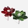 New 15CM Artificial Poinsettia Flower Sequins Glitter Christmas Glitter Flower Sparkling Simulation Flowers New Year Festival