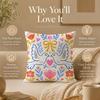 Colorful Decorative Cushion Cover Double-Sided Printed Pillow Cover Hypoallergenic Dust-Mite Proof