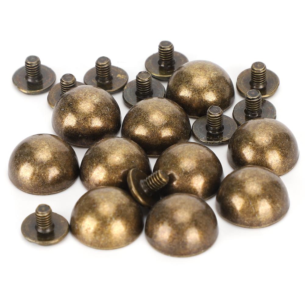 30 Sets Screw Mushroom Rivets BronzeColoured Dome Studs for Leather Decoration 12MM