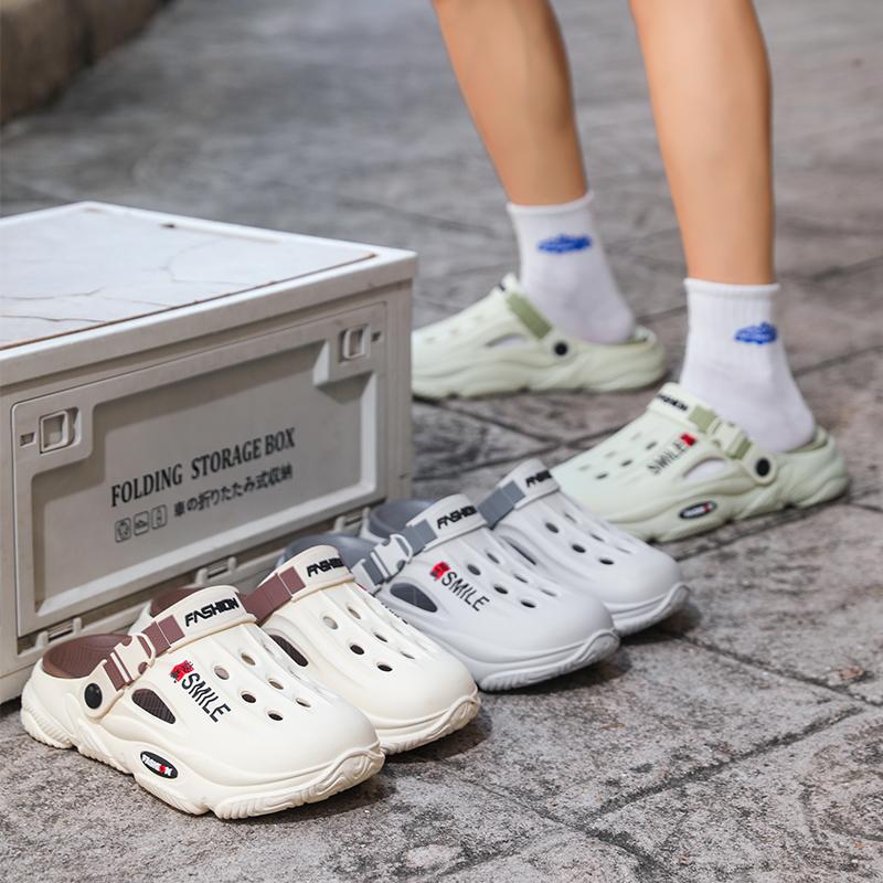 Fashion Mens Summer Beach Sandals Unisex Casual Garden Clogs Outdoor Wide Toe Cross Sandals for Ladies Non Slip House Shower Slippers