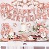 Heart Star Happy Birthday Balloon Garland Kit Latex/Aluminum Film DIY Accessories Balloons Background Wall Decoration Supplies
