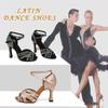 Hohe Hacken Latein Salsa Tanzschuhe Damen Satin Weiches Wildleder Sohle Latein Schuhe zum Tanzen