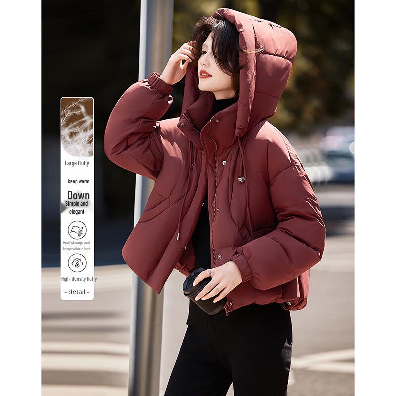 

Petite Women s Winter Hooded Down Jacket L