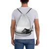 Custom Cowardlyes Dogs Anime Drawstring Backpack Bags Lightweight Surreal Humour Gym Sports Sackpack Sacks for Traveling