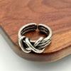 High-End Retro Rope Strap Ring: Trendy Hip Hop Couple Style