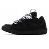 Vintage Style Dad Sports Casual Shoes Men'S And Women'S Leather Splicing Curb Sports Retro Board Shoes