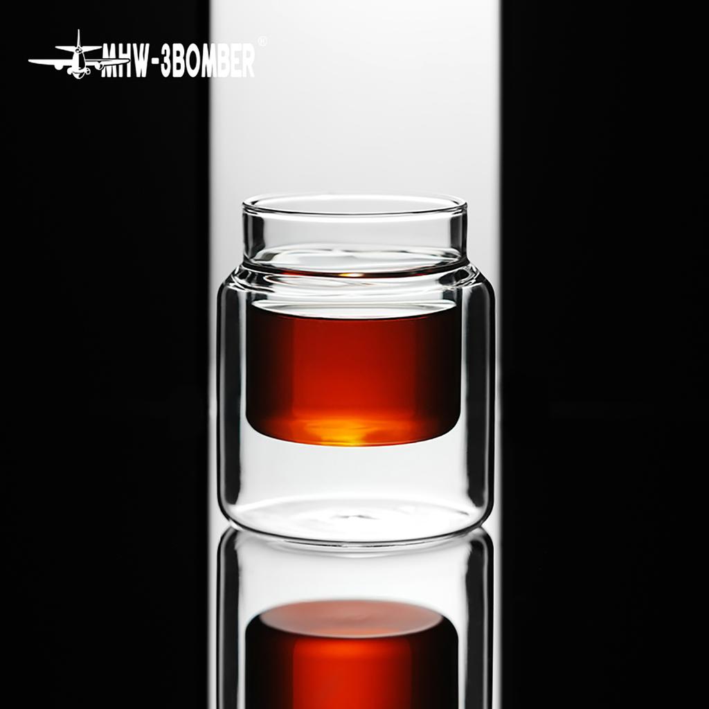 MHW-3BOMBER Glass Coffee Mug Double Wall Insulated Glass Cup Clear Espresso Mugs for Latte Cappuccino Tea Coffee Accessories