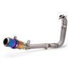 Stainless Steel Front Section 89 Cannon Muffler AR Silencer for CFMOTO 450SR - Easy Non-Destructive Installation