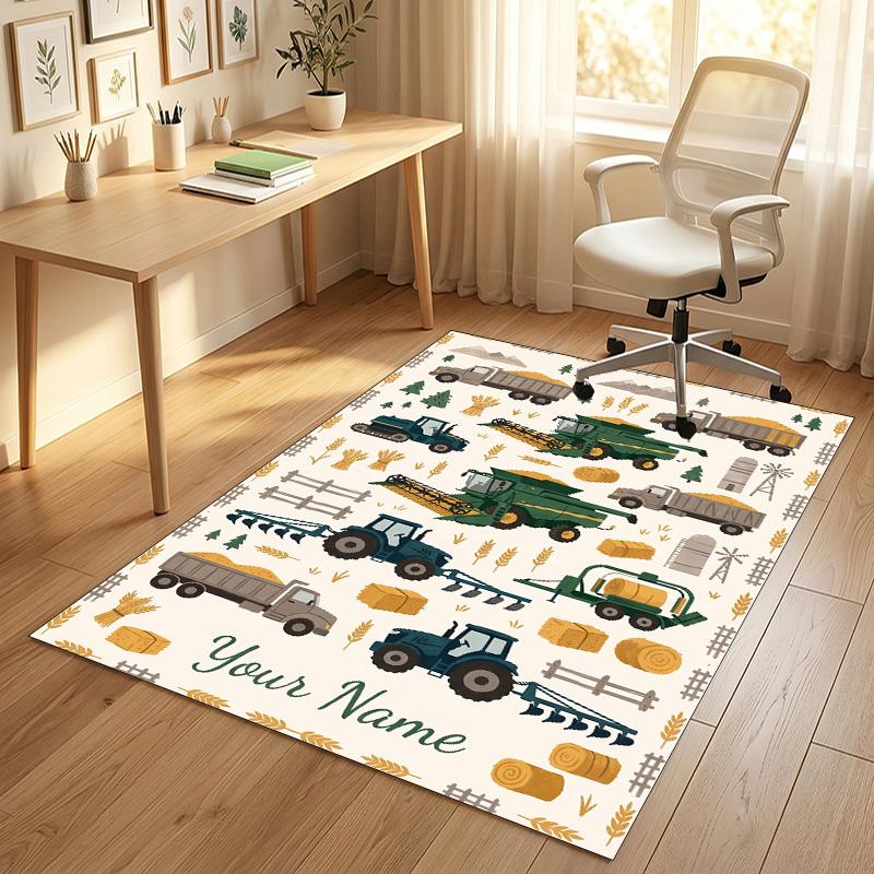 Celebration Party Theme Crystal Velvet Rug Personalized Custom Name Text Soft Floor Mat Home Decor