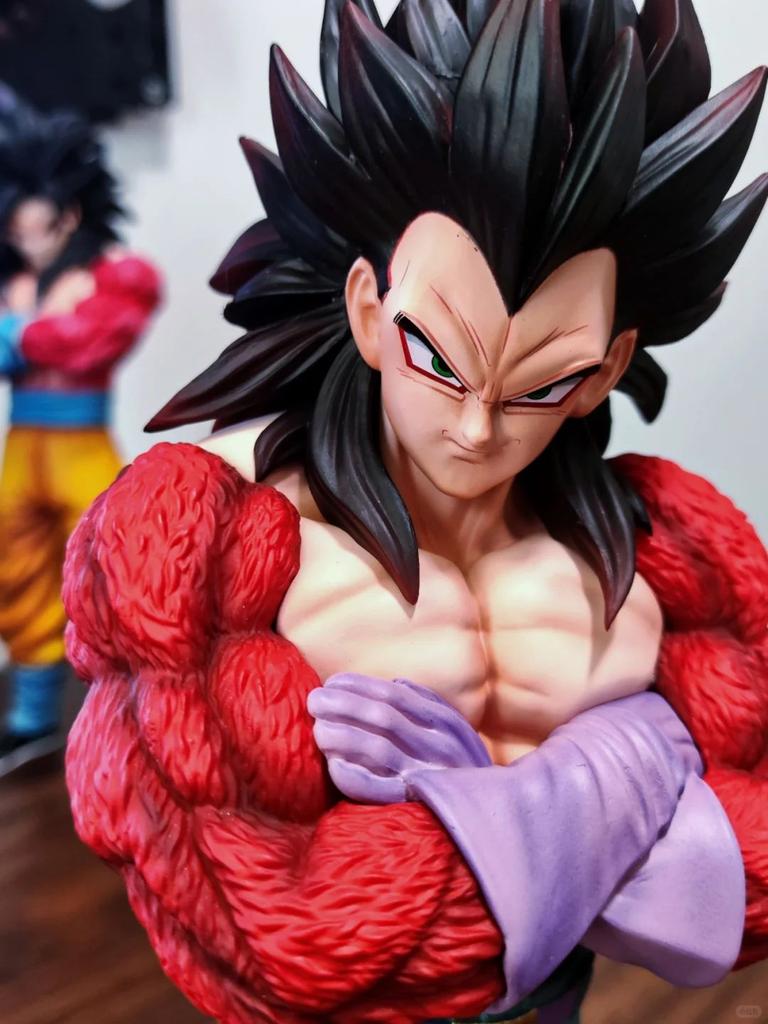 Dragon Ball Studio Super Saiyan Vegeta Goku Fully Painted Resin Collectible Statue Posable Anime Model Gift Z JT 4 2 Head Round Sensory Compression