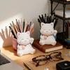 Cute Cat Pen Holder Creative Smiling Kitty Ornament Home Storage Ornament Office Desktop Decoration Souvenir Gift