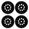 4Pcs 1.0 Inch Wheel Hub 9 Round Hole Aluminum Alloy Hub for FMS FCX24 1 24 Remote Control Climbing Car Black