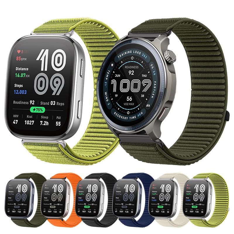 Cinturino in Nylon da 22 mm per Amazfit Helio, Traspirante, Leggero, Adatto per Amazfit Balance 2/Bip 6/Cheetah Pro Smartwatch Band