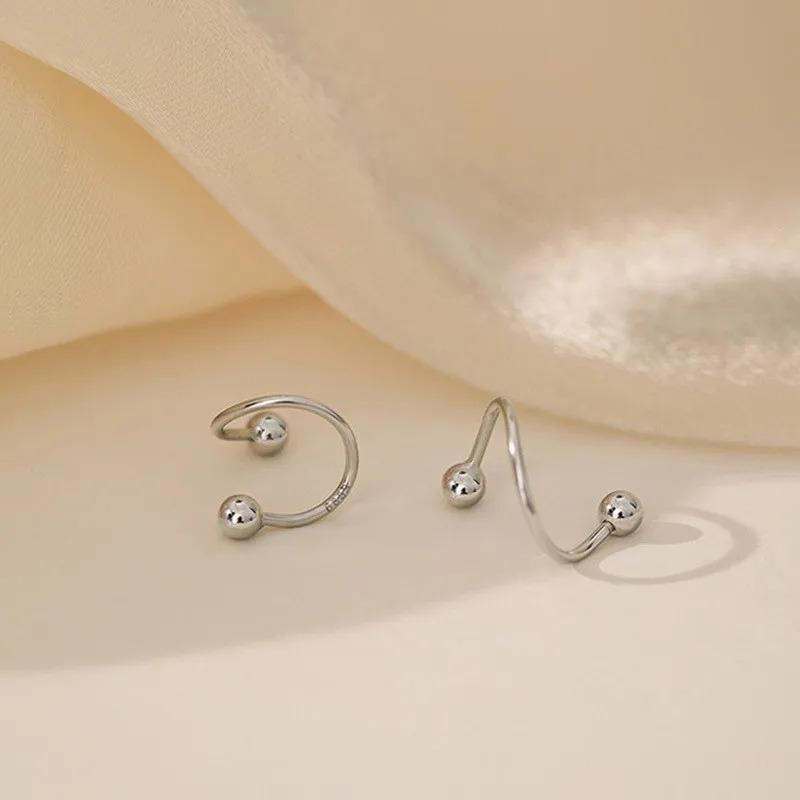 2 Paires Boucles d'Oreilles Stud Spiralées Torsadées en Acier Inoxydable, Piercing Lèvre Cœur Étoile Cartilage Tragus Helix Bijoux de Piercing d'Oreille Cadeaux