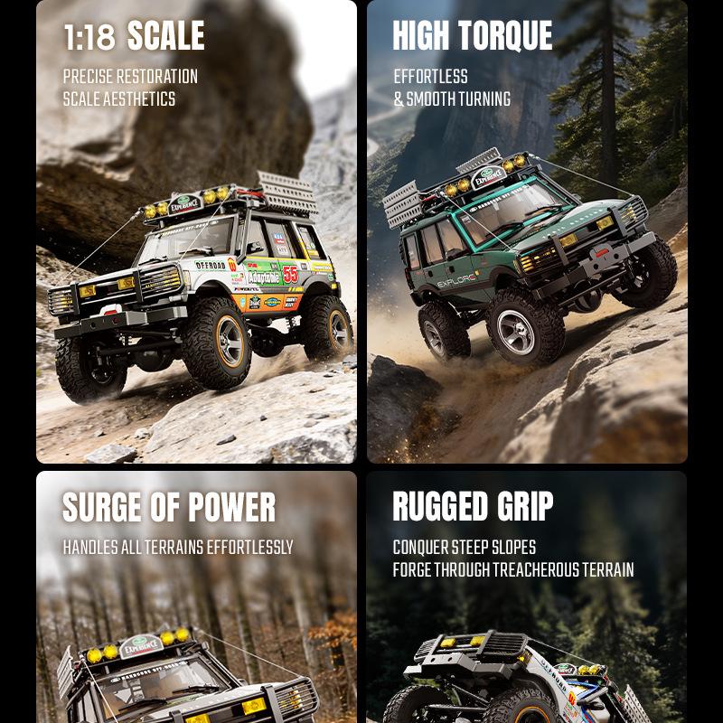 1/18 4WD Dual-Speed Off-Road RC Car for Adults & Kids - Creative Climbing Toy LR180