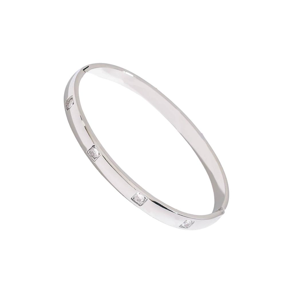 Stainless Steel Bangle Adjustable Wristband Lightweight Comfortable Bracelet Accessory For Casual Or Formal Wear