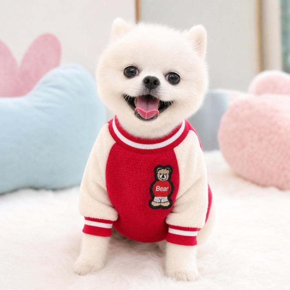 Fashion Autumn Winter Dog Warm Clothes Windproof Fleece Dog Jacket With R-ing Thickened Dog Sport Suit Cat