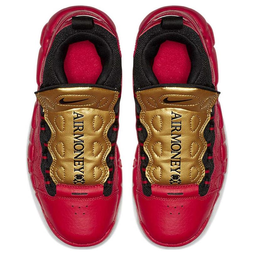 New Nike Air More Money University Red Metallic Gold GS AH5215-600