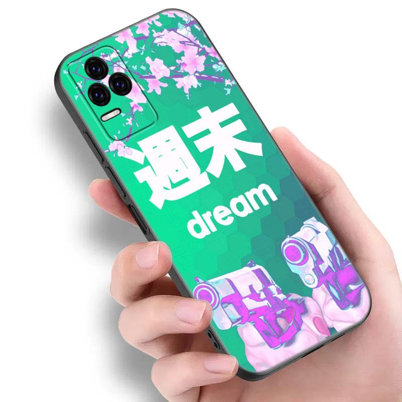 Anime Vaporwave Glitch Phone Case For Xiaomi Redmi Note 5 6 9T K20 K40 K50 Pro 7A 8A 9A 9C 9i 10A 10C A1 S2 TPU Black Cover