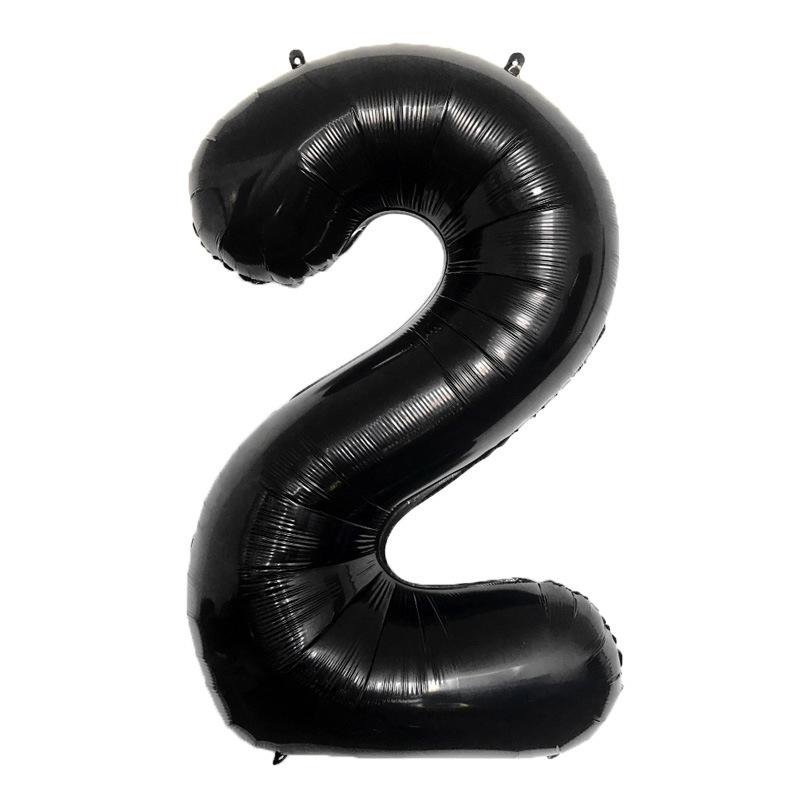 Thin Body 40-Inch Large Digital Aluminum Film Balloon 42-Inch Digital Balloon Birthday Party Decoration Helium Balloon Floating In The Air