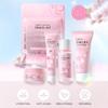 Sakura Skin Care Sets  Kits With Cleanser,Serum,Eye Cream,essence Cream Beauty Products For Women Gift Sets Routine Travel Kit