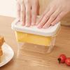 Butter Storage Box with Lid Stainless Steel Cutter Freshness Keep Food Container for Refrigerator