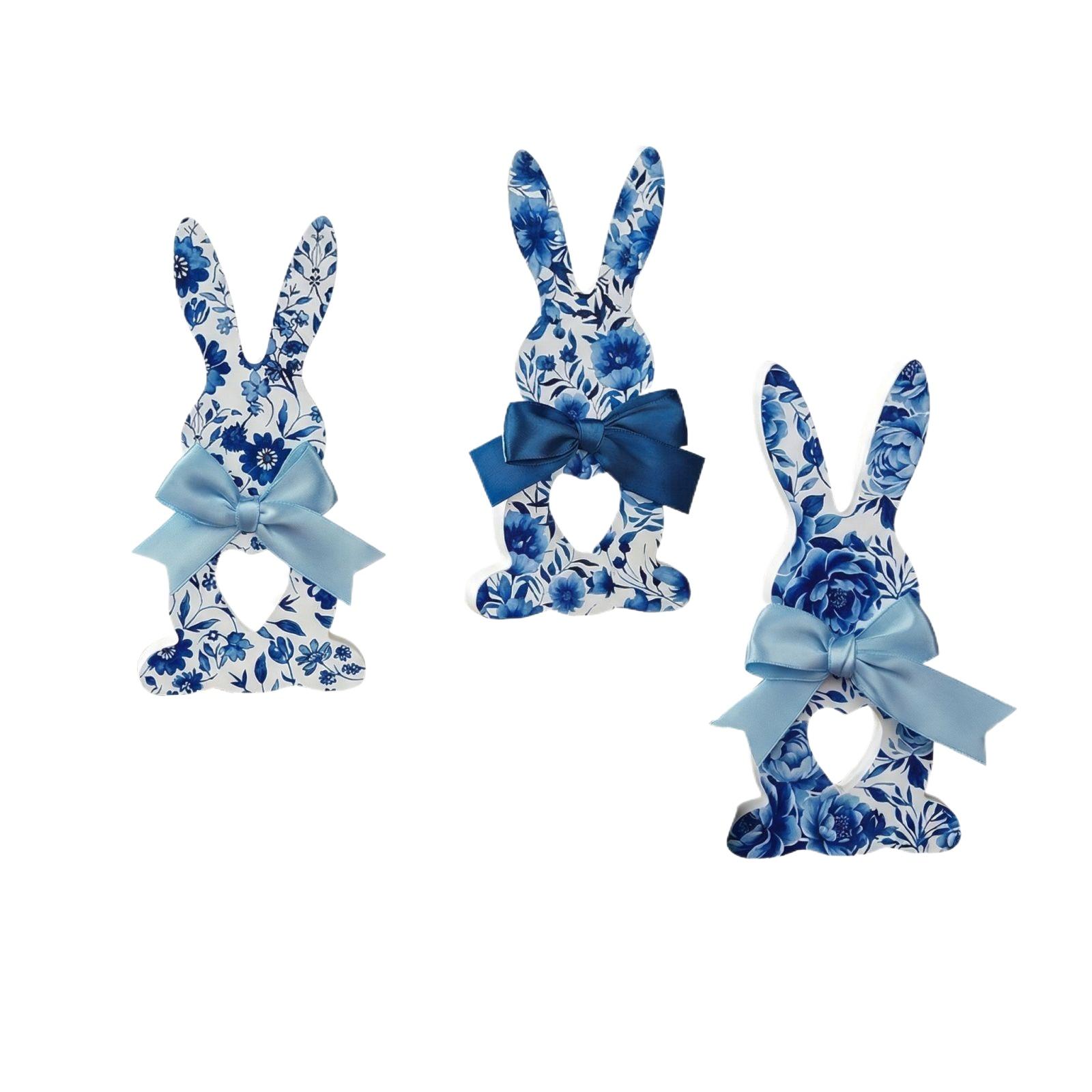 

Easter Bunny Ornaments, Wooden Bunny Desktop Decorations, Rustic Spring Easter Decorations, Suitable , Offices, And Restaurants.