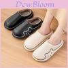 Waterproof Cotton Slippers For Women Men With Plush Interior Indoor House Warm Nonslip Eva Sole