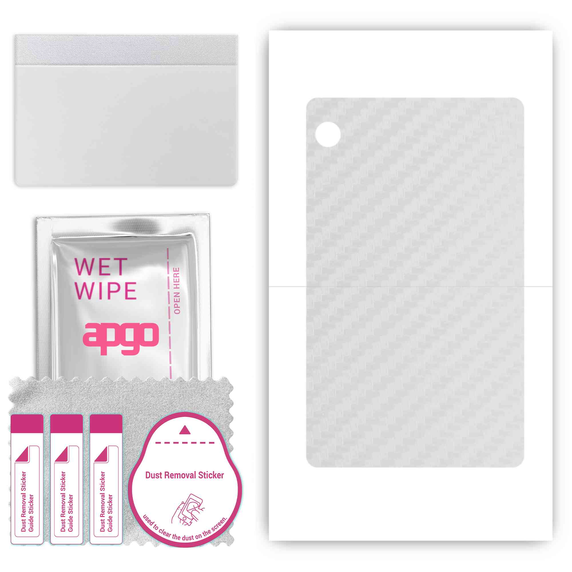 

apgo Protective Skin Sticker for the back compatible with Huawei MatePad T8 LTE Kirin, Wrap Film, Foil, Vinyl - Pattern Transparent Carbon