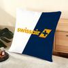 S-Swissair Cushion Cover Soft Short Plush Pillow Cover Smooth Cozy Texture Aesthetic Cushion Case Home Decor